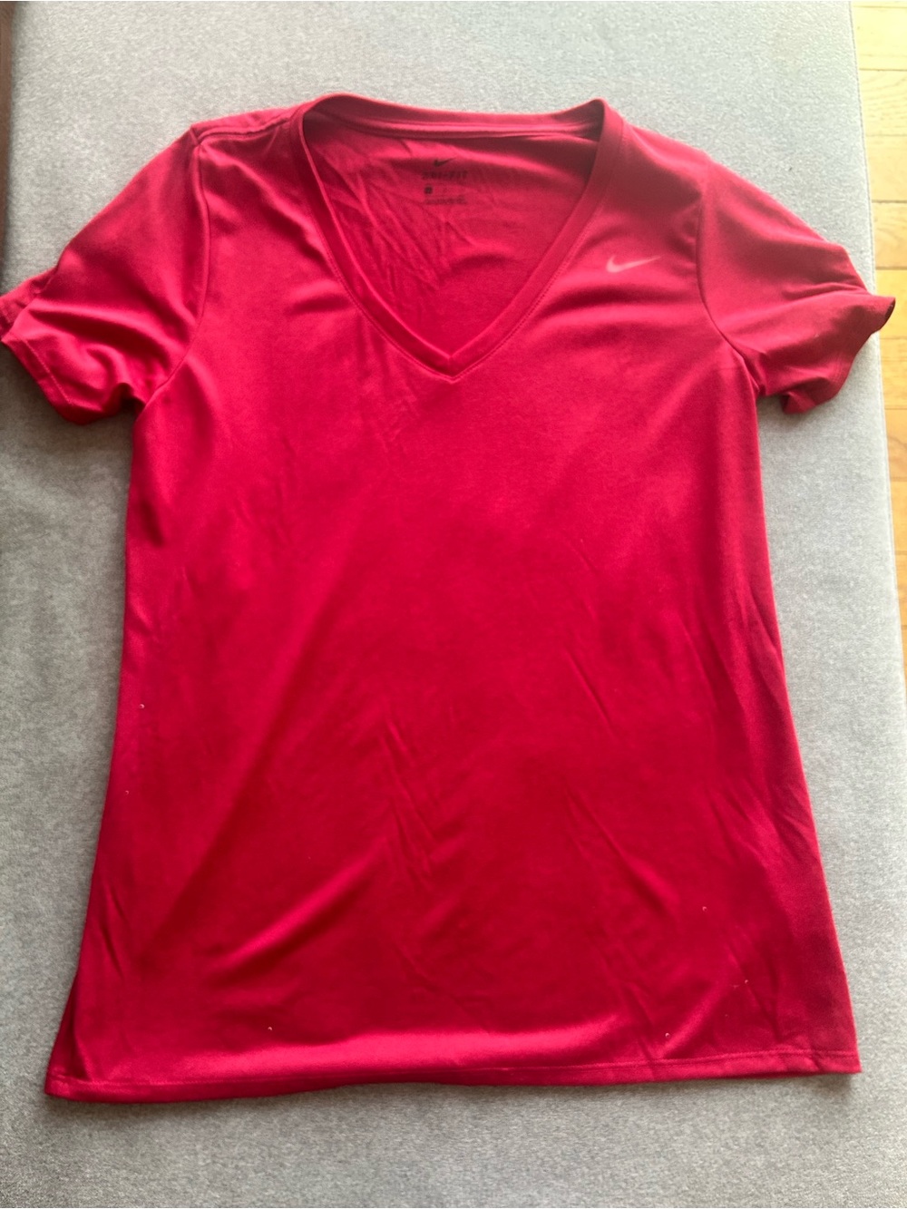 NWOT Nike Women’s Dark Red Dri-Fit V-Neck Athletic Tee